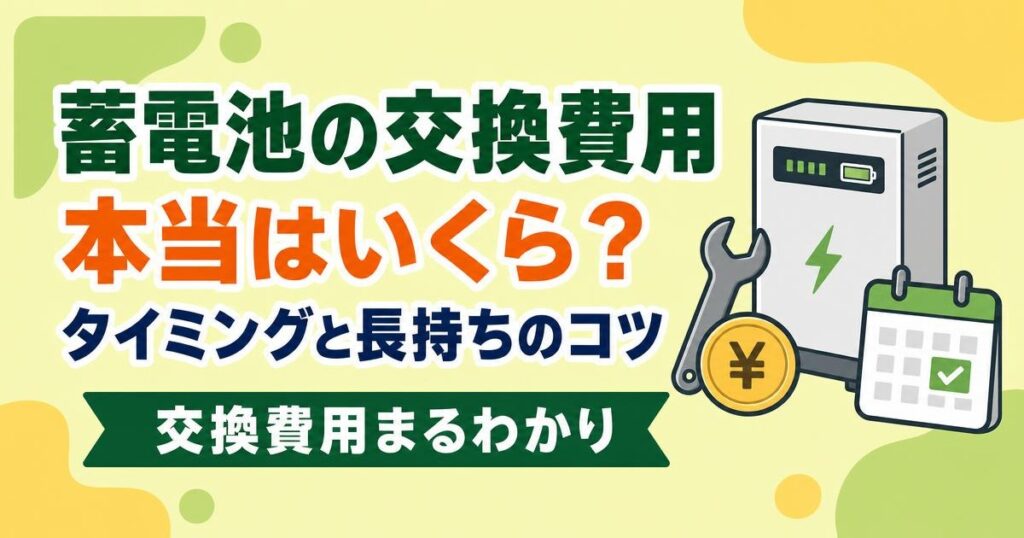 蓄電池の交換費用とタイミング長持ちのコツ