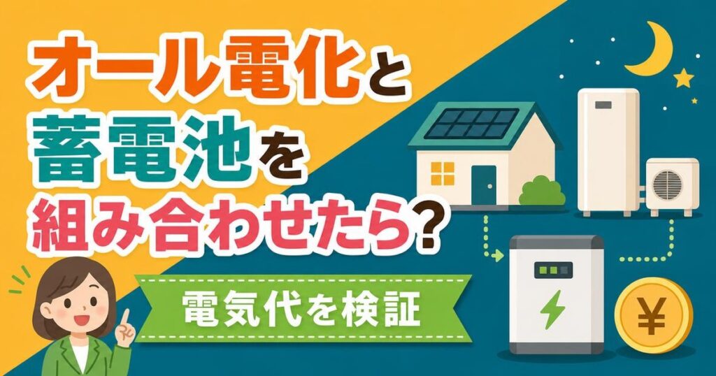 蓄電池とオール電化を組み合わせたときの電気代変化のアイキャッチ画像