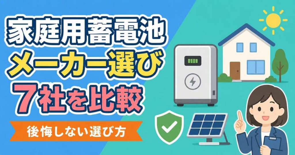 家庭用蓄電池メーカー選び7社比較のアイキャッチ画像