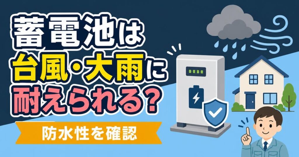 蓄電池は台風・大雨に耐えられるかのアイキャッチ画像