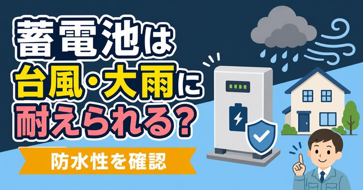 蓄電池は台風・大雨に耐えられるかのアイキャッチ画像