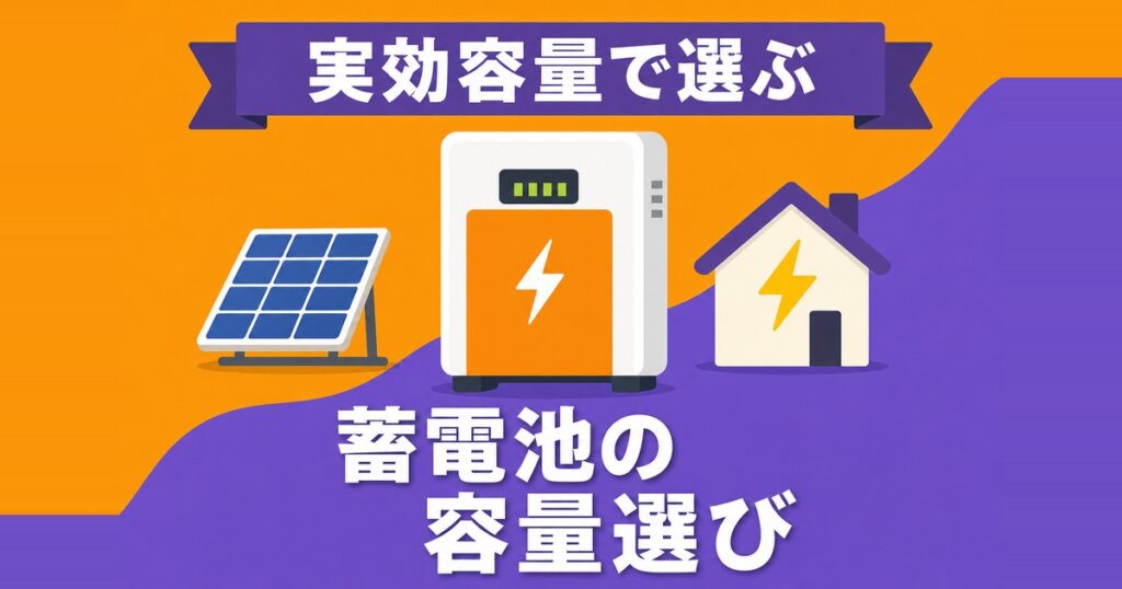 蓄電池の容量の決め方と実効容量に関するサムネイル
