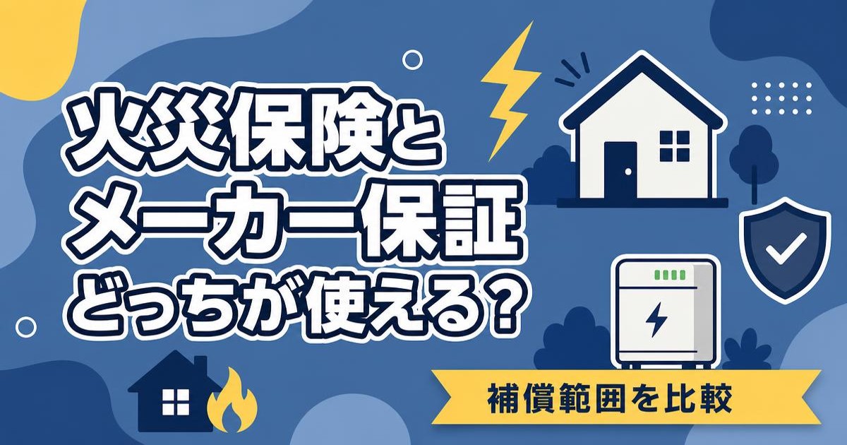 火災保険とメーカー保証の違いを比較するイメージ