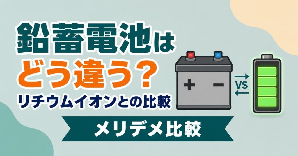鉛蓄電池とリチウムイオン電池のメリットデメリット比較